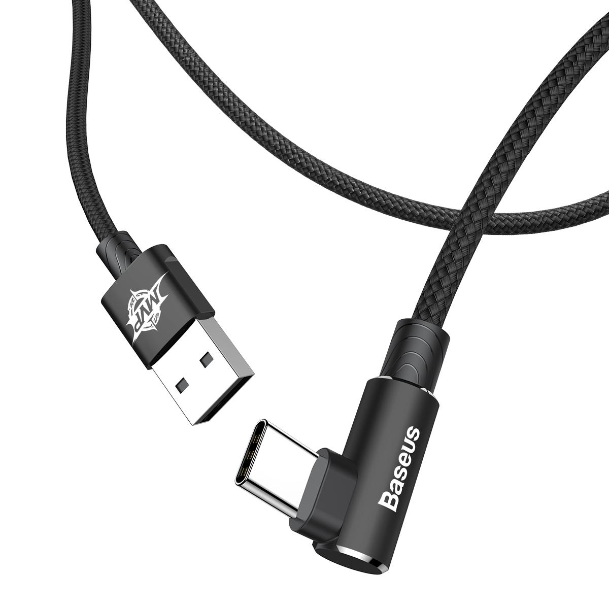 Кабель Baseus MVP Elbow USB 2,0 to Type-C 2A 1 м Чорний (CATMVP-A01)