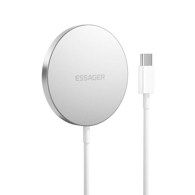 Зарядное устройство беспроводное Essager Qi Magnetic Charger ES-WC05 15W White - фото 2 Зарядное устройство беспроводное Essager Qi Magnetic Charger ES-WC05 15W White - фото 2