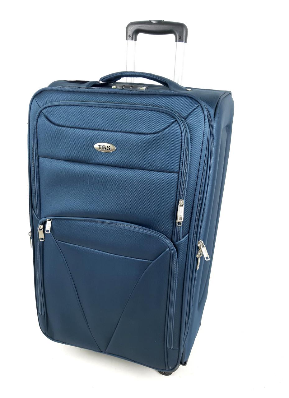 Валіза тканинна на колесах TGS 75 л 66х40х24+5 см Синій (1517-2)