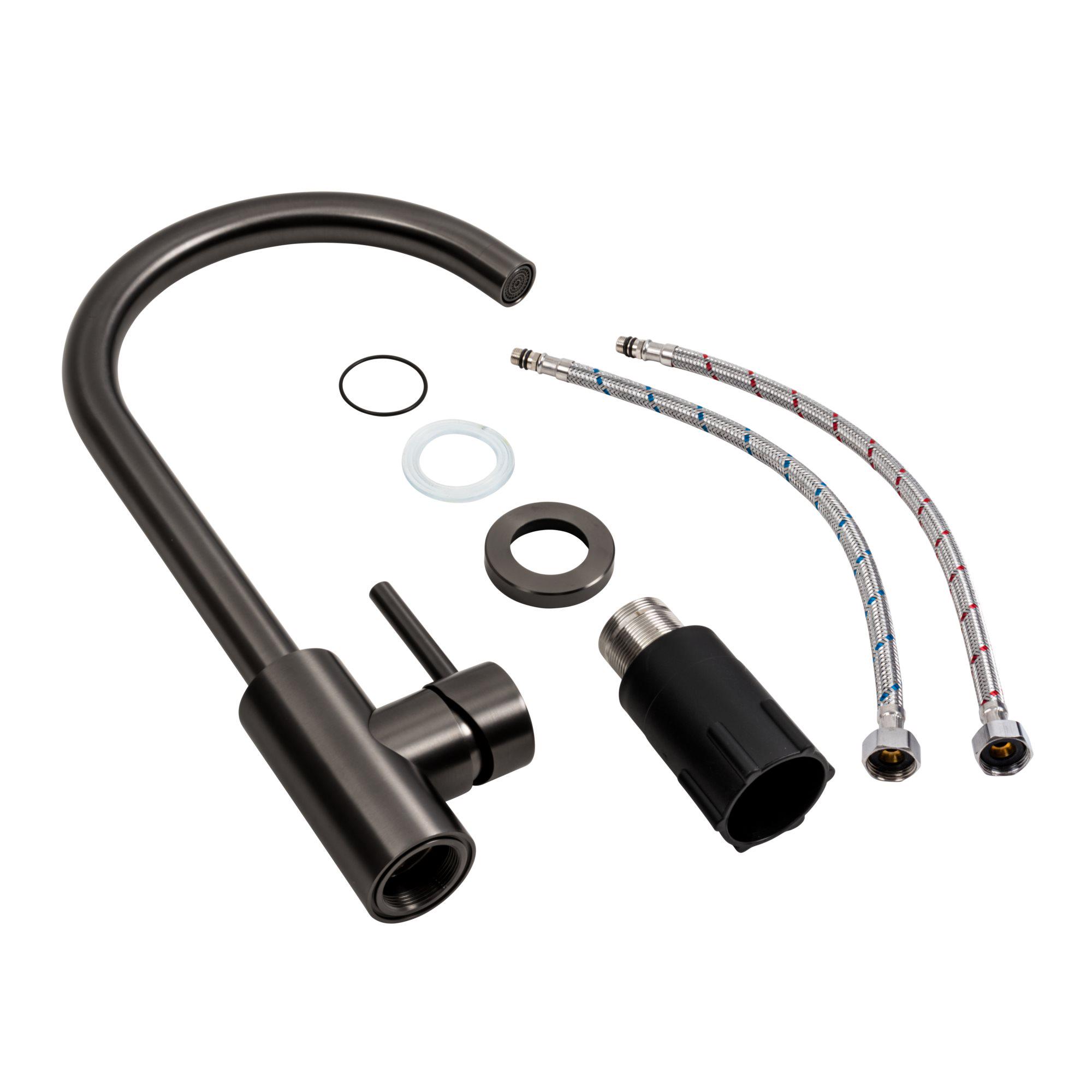 Смеситель кухонный Platinum 8003А-LI PVD Черный - фото 2 Смеситель кухонный Platinum 8003А-LI PVD Черный - фото 2