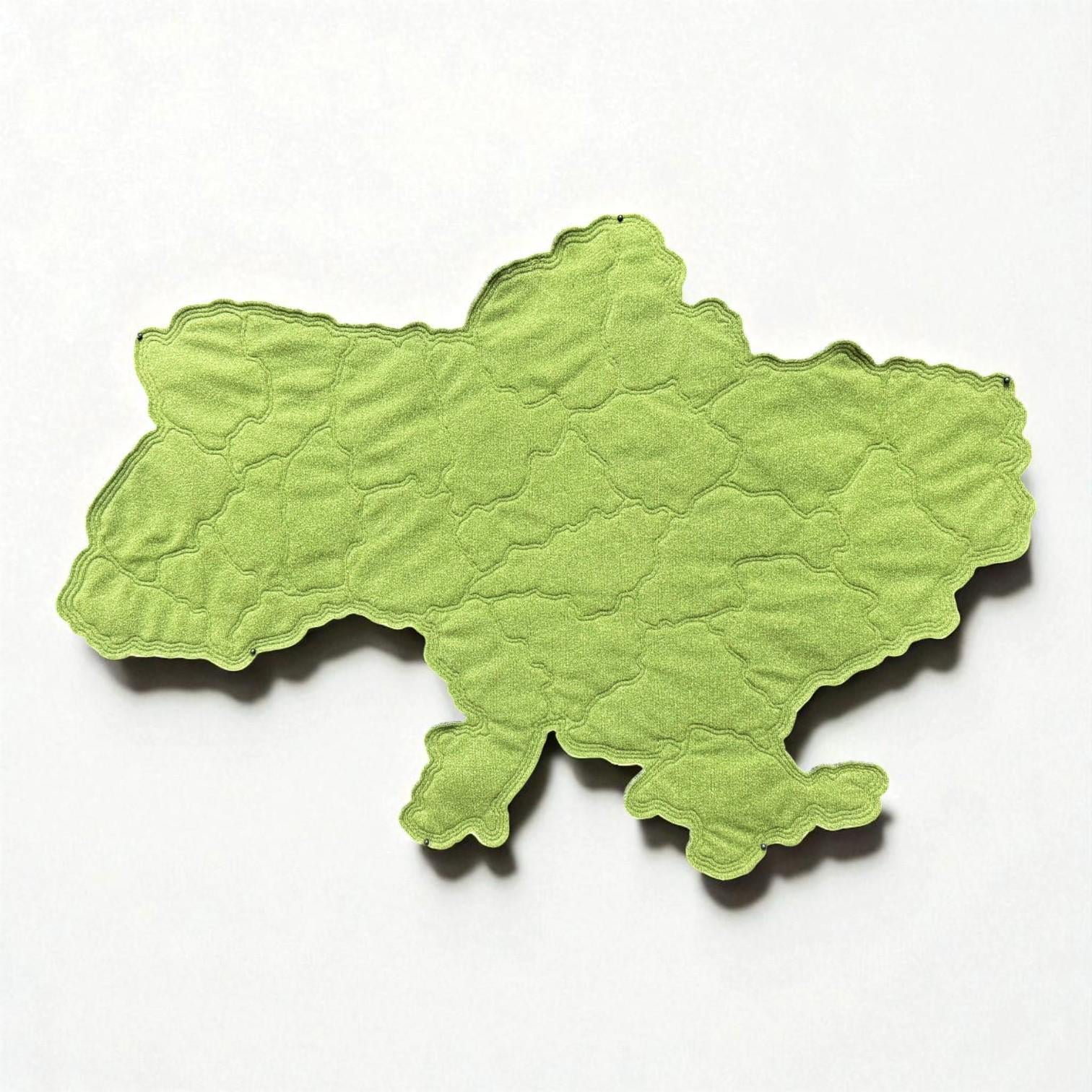 Панель для шевронов велкро в виде карты Украины Олива