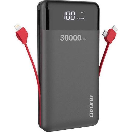 Повербанк DUDAO K1Max with built-in cables 30000 mAh Black (6970379617618) Повербанк DUDAO K1Max with built-in cables 30000 mAh Black (6970379617618)