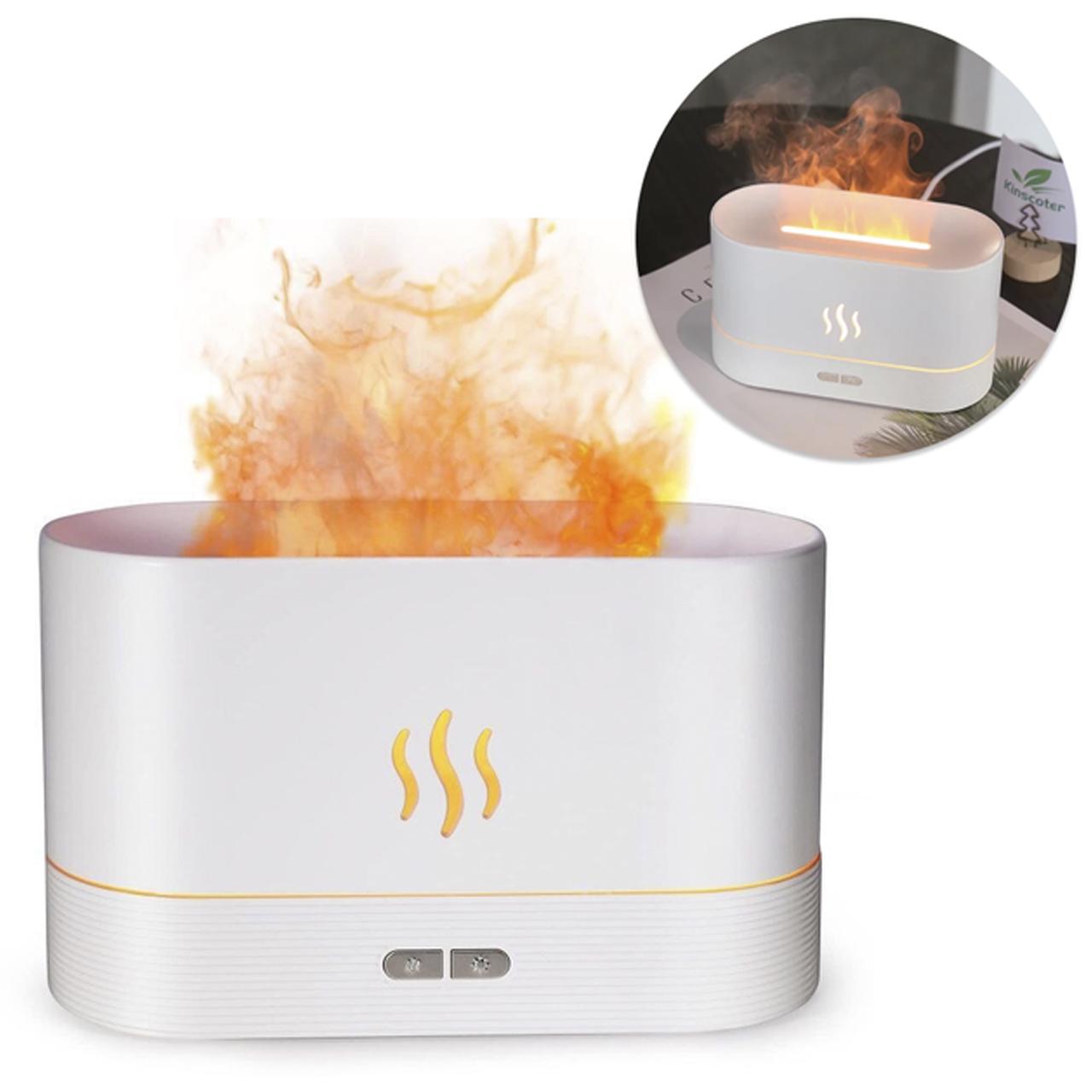 Увлажнитель воздуха Flame Aroma Diffuser с эффектом пламени Белый (1801280) - фото 2