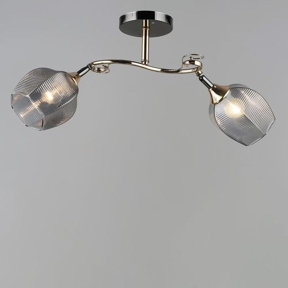 Люстра потолочная Light House SR-19160/2 FGD+BCH E27 540х250х250 мм Черный/Золотой (78091)