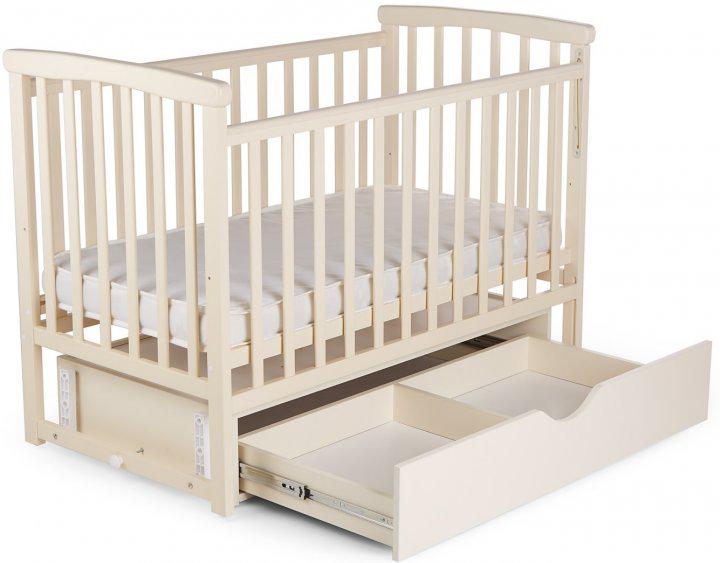 Ліжечко трансформер дитяче Bimbi з ящиком Ваніль - фото 3