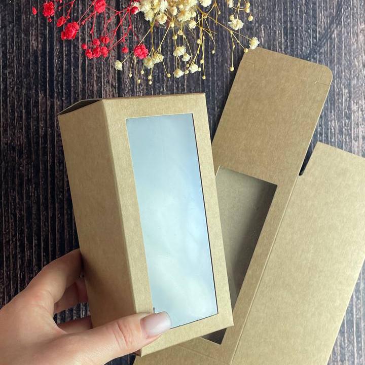 Коробка самосборная с окошком 155х72х72 мм (1350) - фото 2 Коробка самосборная с окошком 155х72х72 мм (1350) - фото 2