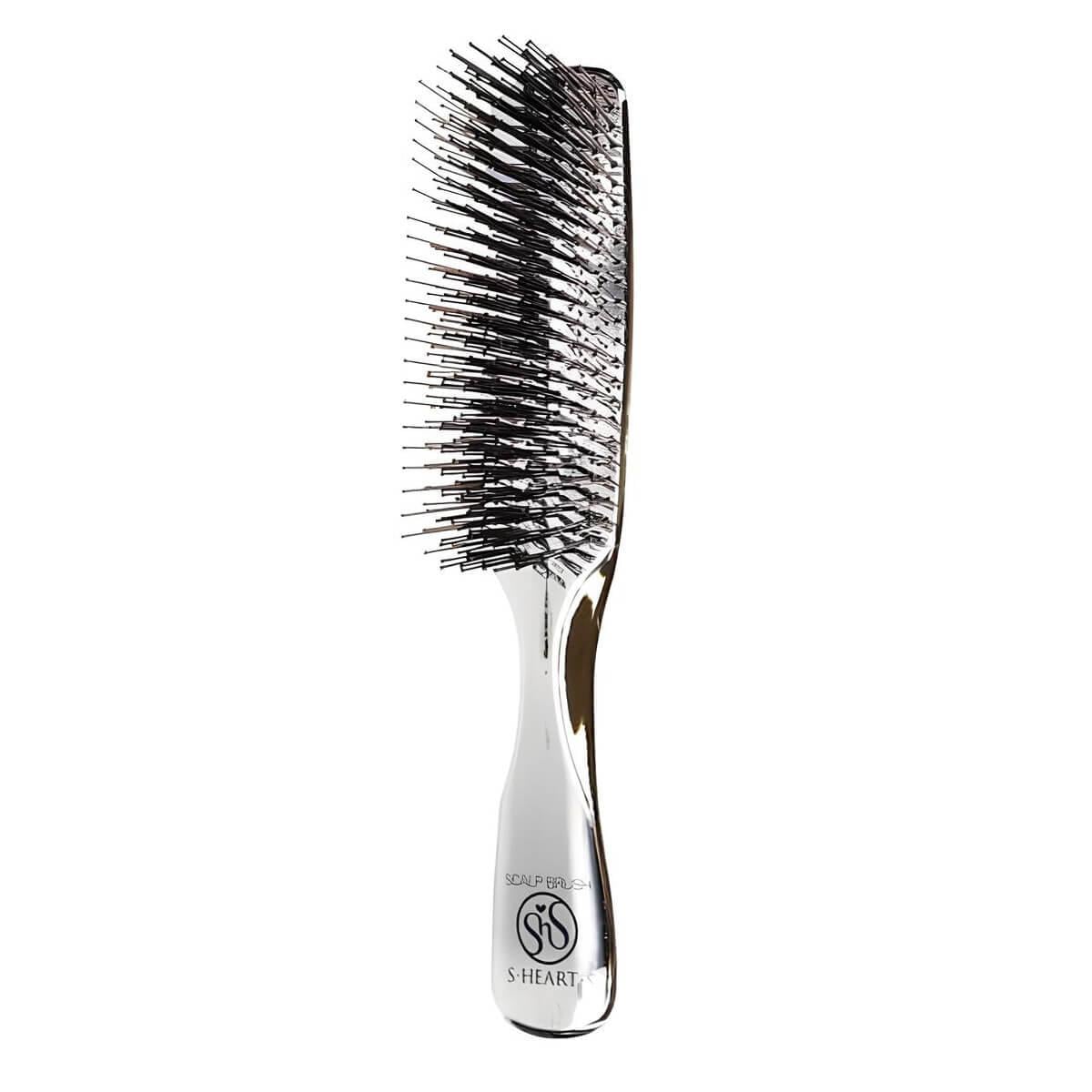 Расческа для волос S-Heart-S Scalp Brush for Professional Long Silver