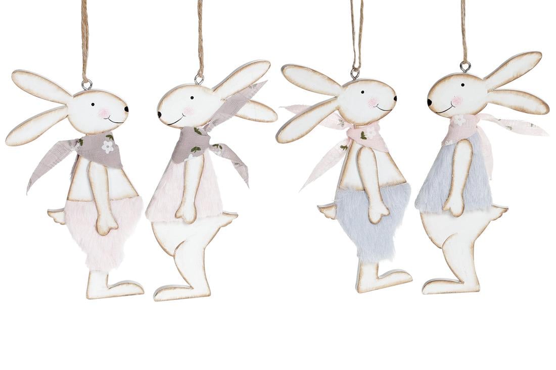 Декорация пасхальная на подвесе BonaDi Зайчик 8 шт. (781-981)