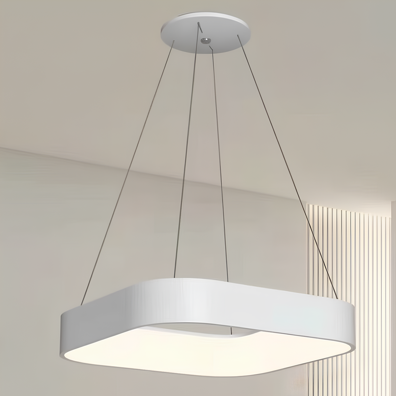 Люстра светодиодная Sirius с металлическим каркасом 3000-6500K с пультом 64W Белый (GLD-23411 WT)