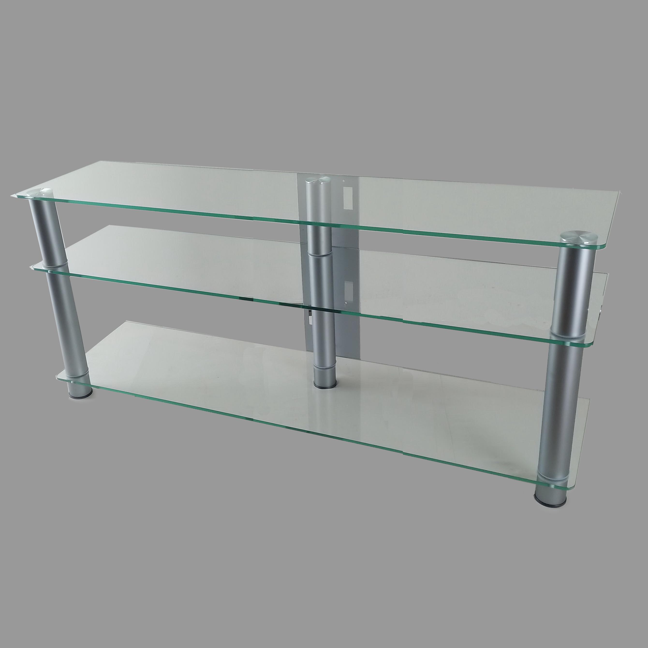 Тумба под телевизор Commus Аскет MX clear Alm 20-60" 1250х350х575 мм Прозрачный/Алюминий (633320117) - фото 2 Тумба под телевизор Commus Аскет MX clear Alm 20-60" 1250х350х575 мм Прозрачный/Алюминий (633320117) - фото 2