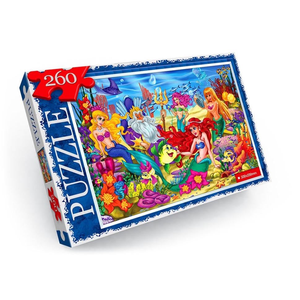 Пазлы детские Danko Toys Русалочка 260 эл. Синий (IP-177-P-1194)