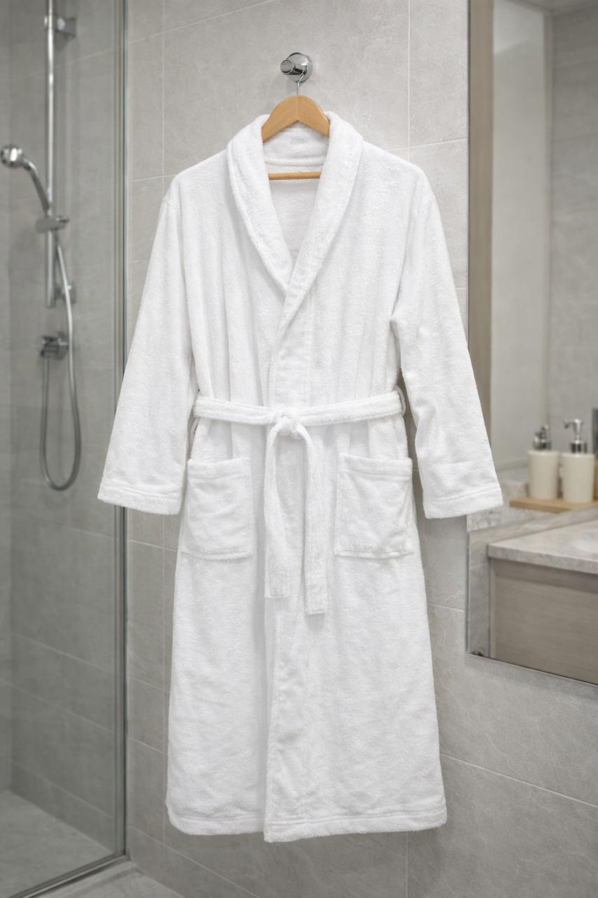 Халат унісекс махра 2XL Білий (31512740)