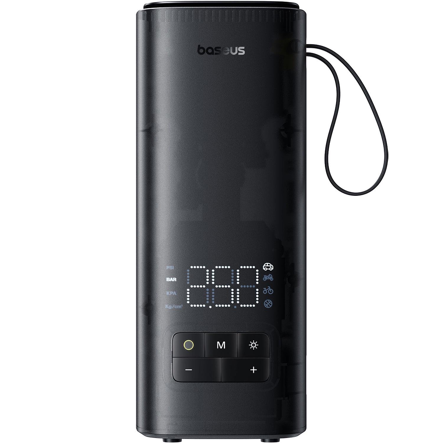 Компресор електричний автомобільний BASEUS SuperMini Mega Series Double Cylinder Air Inflator C11123202111-00 Cluster Black