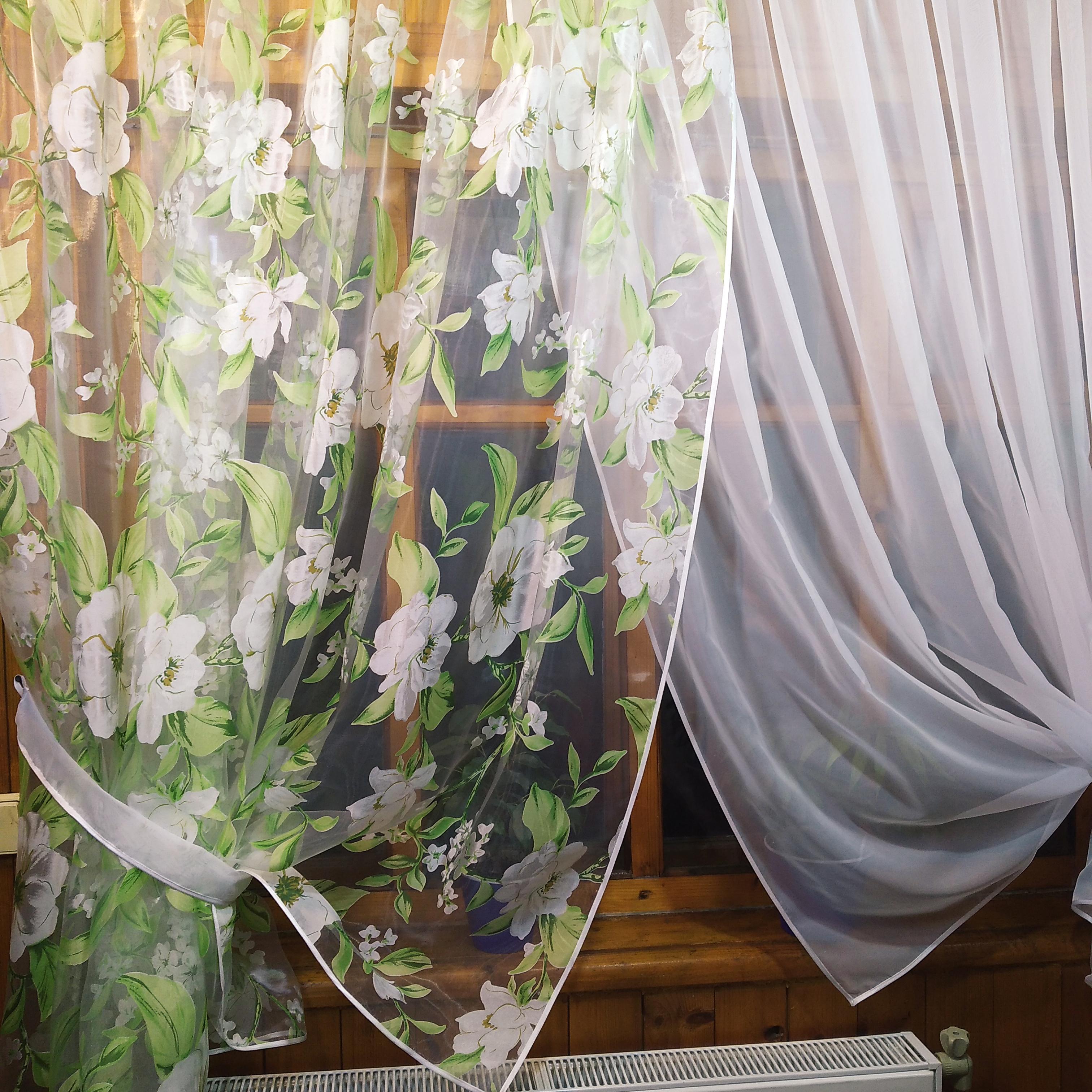 Фіранка коротка Вероніка Білий/Яблучний - фото 5 Фіранка коротка Вероніка Білий/Яблучний - фото 5