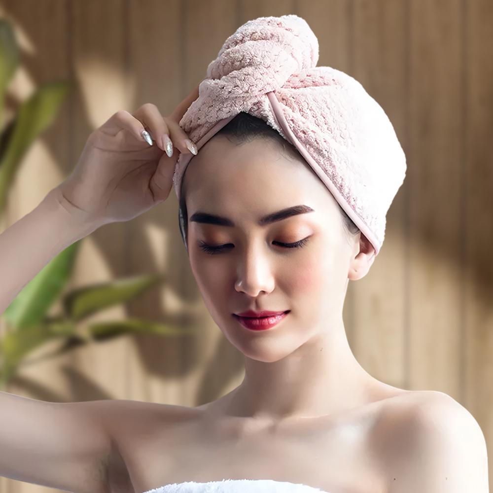 Полотенце-тюрбан чалма для сушки волос Bestlove Розовый в клетку (HA-381) - фото 2 Полотенце-тюрбан чалма для сушки волос Bestlove Розовый в клетку (HA-381) - фото 2