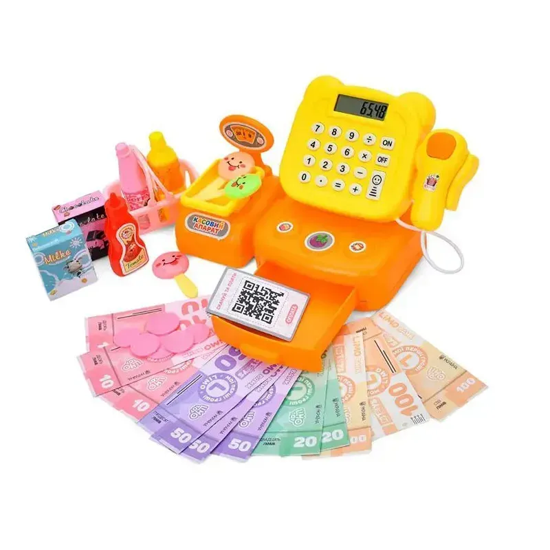 Детский игровой набор Limo Toy Кассовый аппарат из пластика 23х14х11 см Желтый (150-98-M6036UA) - фото 1 Детский игровой набор Limo Toy Кассовый аппарат из пластика 23х14х11 см Желтый (150-98-M6036UA) - фото 1