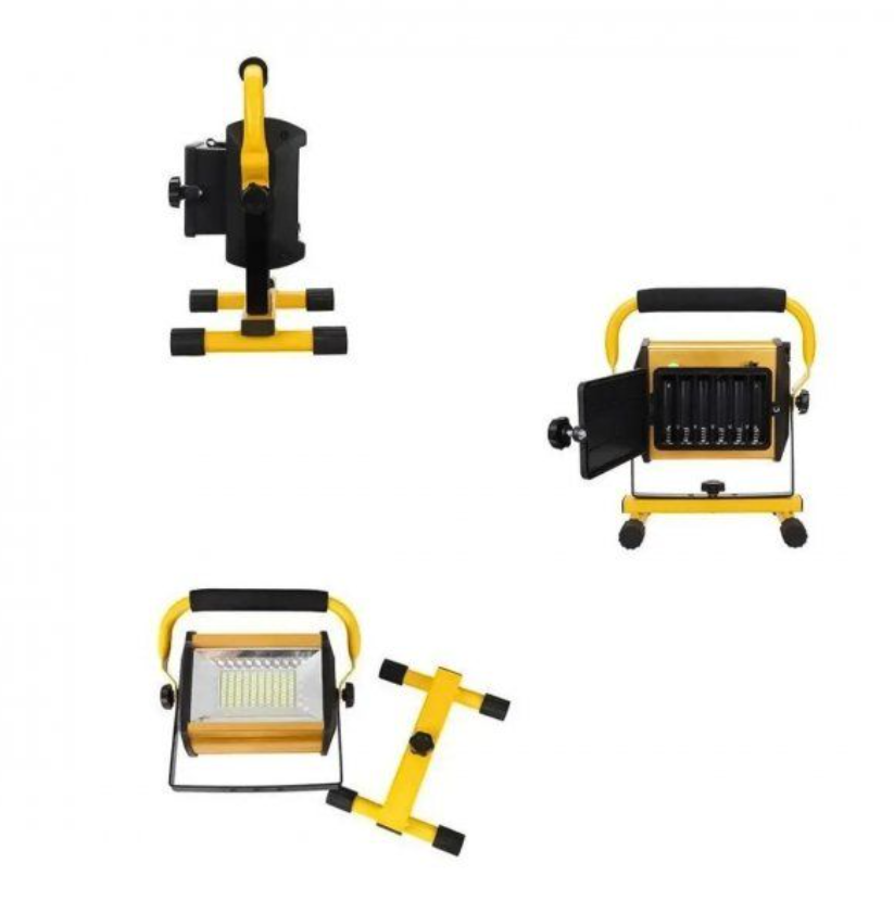 Прожектор-ліхтар UKC Flood Light 18650 LED 4 режими кріплення/5 акумуляторів 100 Вт Жовтий (22981456) - фото 9 Прожектор-ліхтар UKC Flood Light 18650 LED 4 режими кріплення/5 акумуляторів 100 Вт Жовтий (22981456) - фото 9