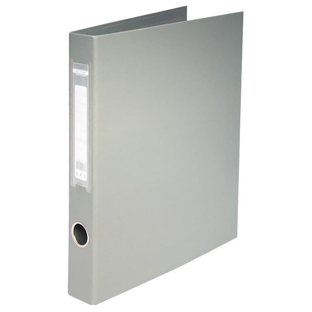 Папка двухсторонняя Buromax A4 на 2 кольца 4 см Серый (BM.3101)