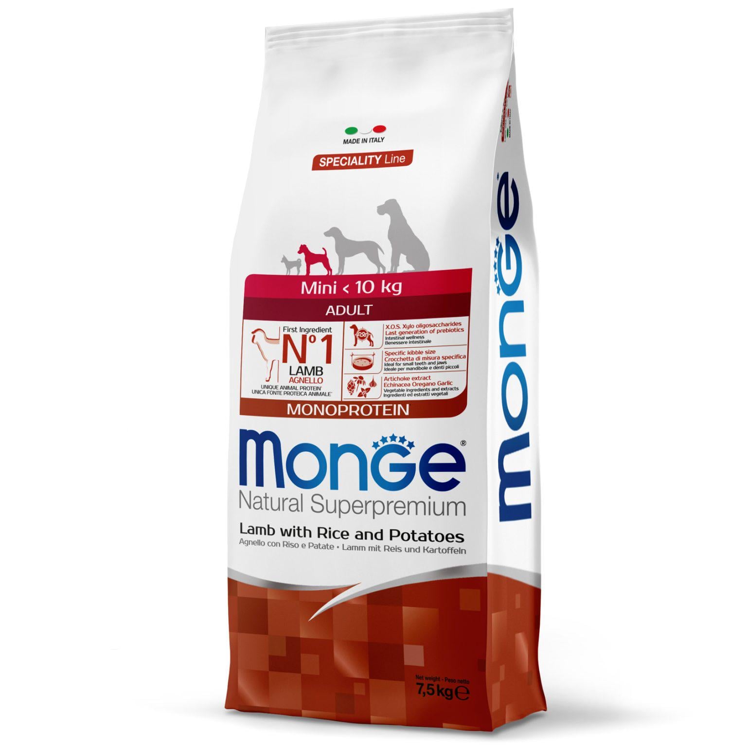 Корм сухой для собак Monge Dog Mini ягненок/рис и картофель 15 кг (23433703)