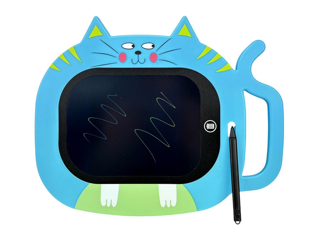 Планшет детский LCD для рисования Котик творчество без бумаги и красок 30х24 см