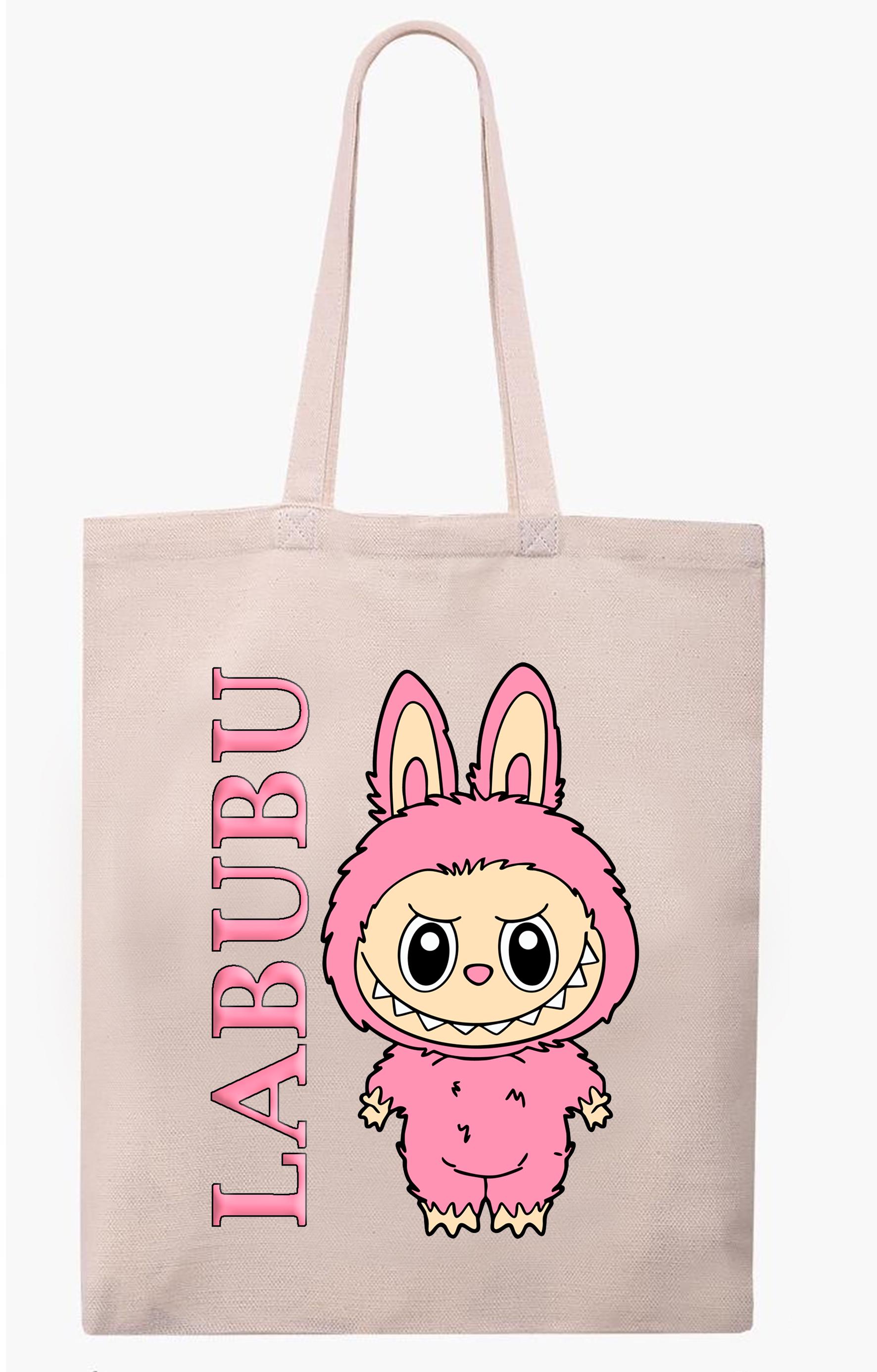 Экосумка с печатью "Labubu" №1 Бежевый (27759)
