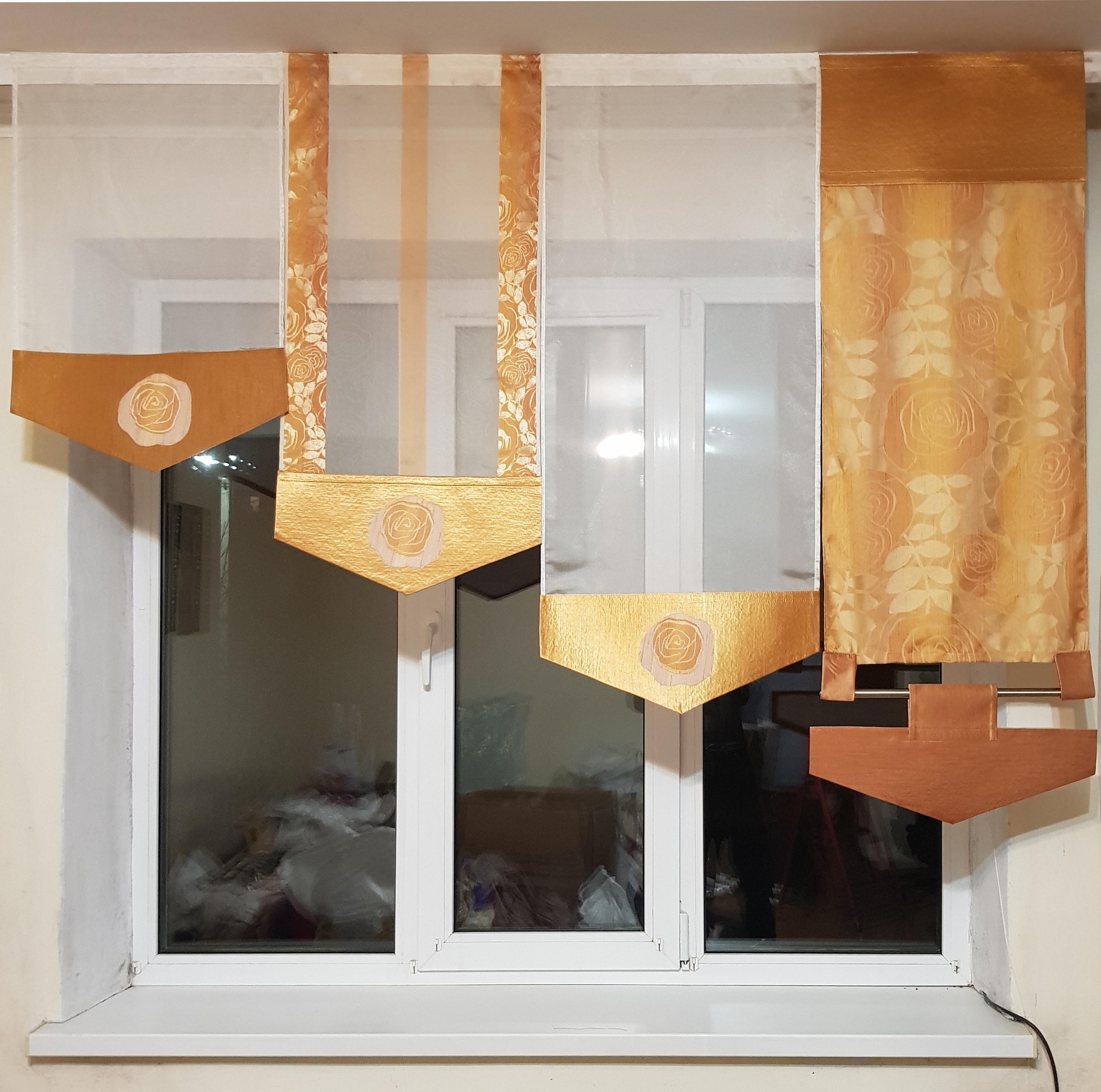 Комплект панельных шт. орок Firanka Розы 4 шт. карниз 190 см Песочный с золотым (25_3п) Комплект панельных шт. орок Firanka Розы 4 шт. карниз 190 см Песочный с золотым (25_3п)