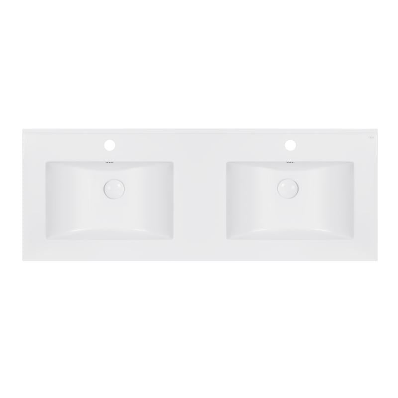 Раковина двойная Q-tap Albatross ED с донным клапаном White (QT01119120EDW)