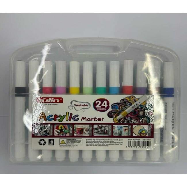Набор универсальных акриловых маркеров Y04 с кейсом 24 цветов (10029) - фото 8 Набор универсальных акриловых маркеров Y04 с кейсом 24 цветов (10029) - фото 8