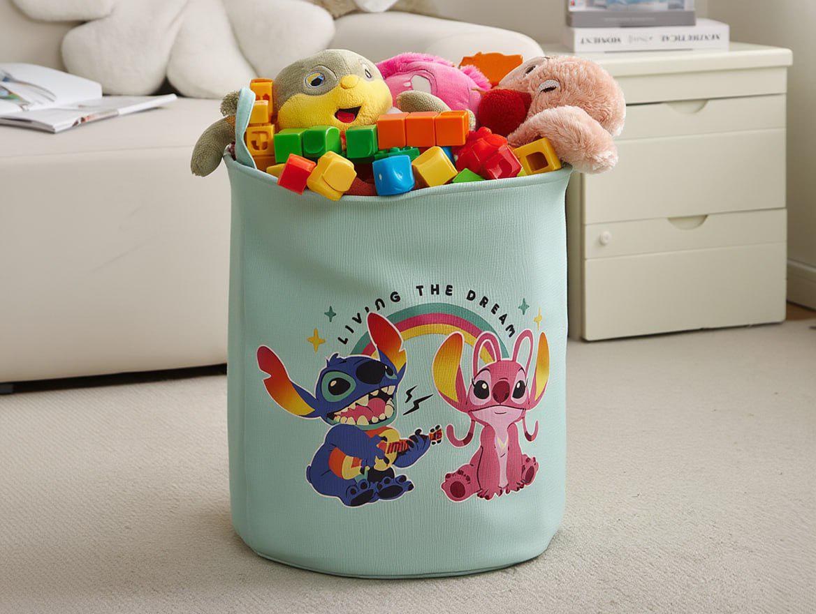 Корзина для игрушек белья хранения Disney Lilo&Stitch Лило и Стич с подкладкой 50х40 см - фото 5 Корзина для игрушек белья хранения Disney Lilo&Stitch Лило и Стич с подкладкой 50х40 см - фото 5
