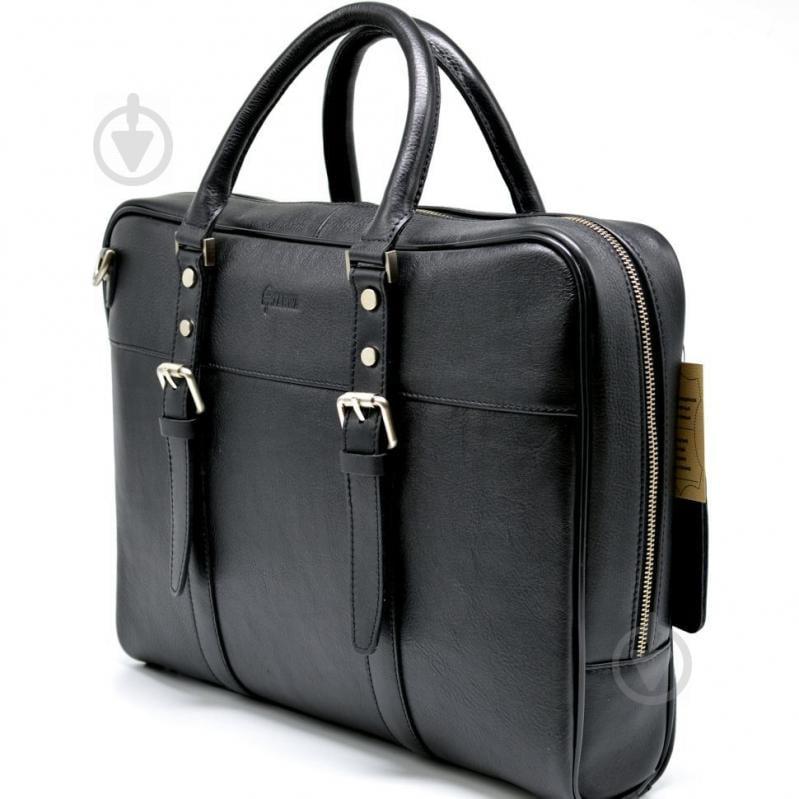 Деловая сумка с ручками TARWA TA-4764-4lx из натуральной телячьей кожи Черный