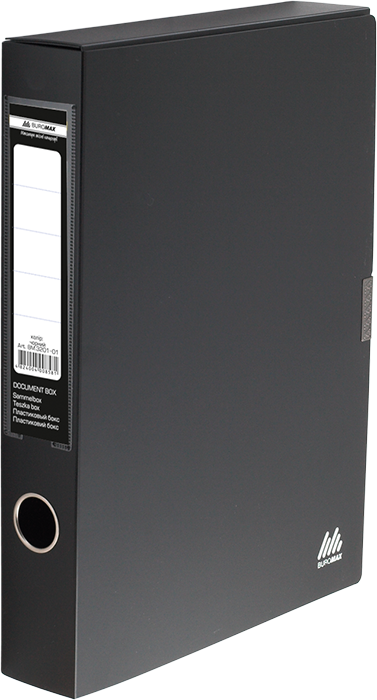 Папка-бокс для документов Buromax на липучке 235х320х55 мм Черный (BM.3201-01)