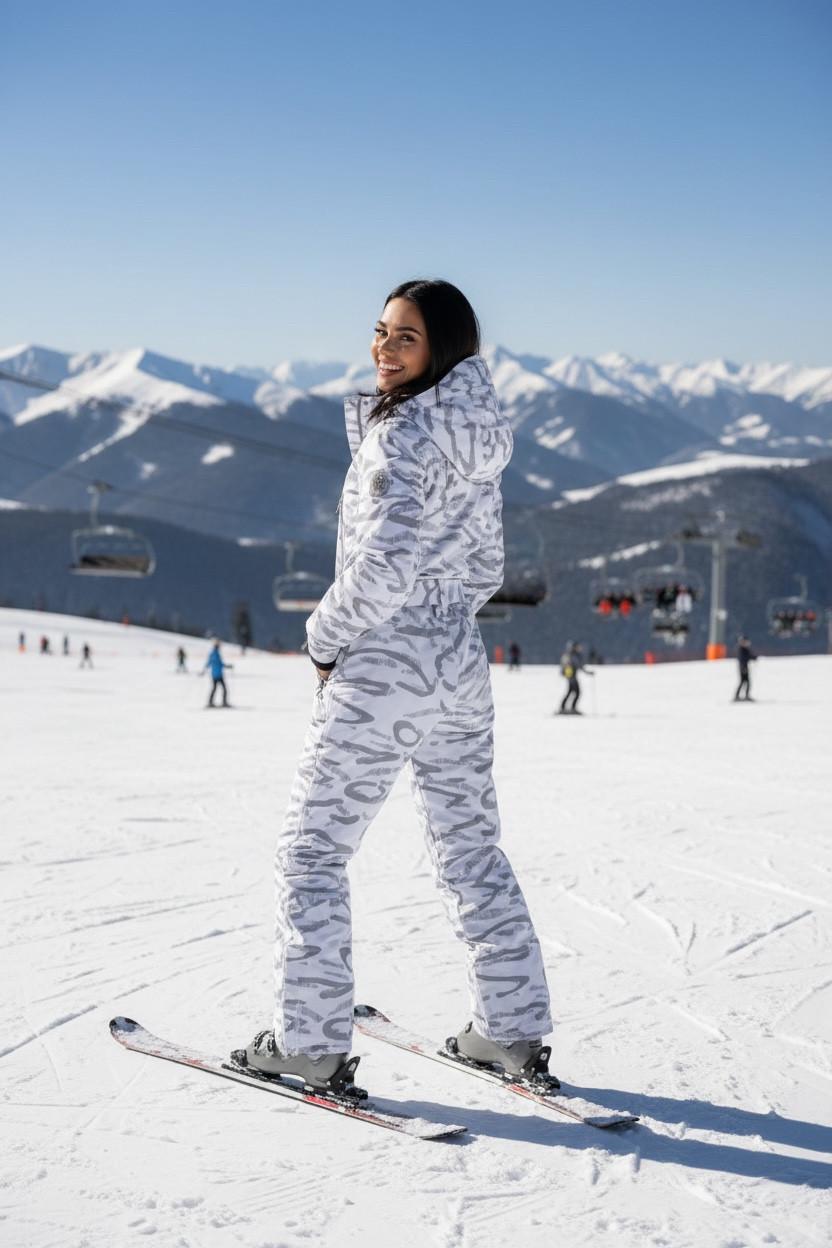 Комбинезон женский горнолыжный BATEBEILE XL Белый (661) - фото 2 Комбинезон женский горнолыжный BATEBEILE XL Белый (661) - фото 2