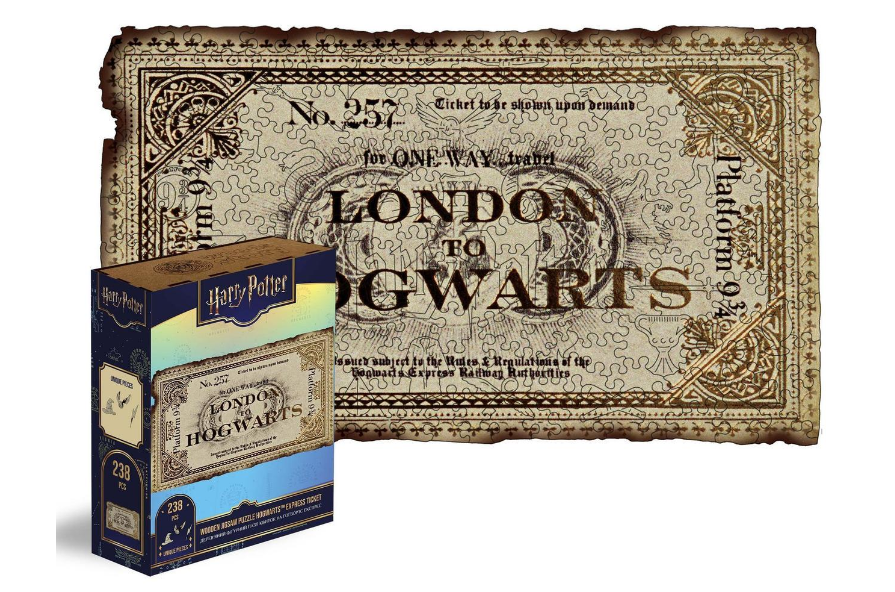 Пазл деревянный фигурный Woods Story Гарри Поттер Серия Билет в Хогвартс