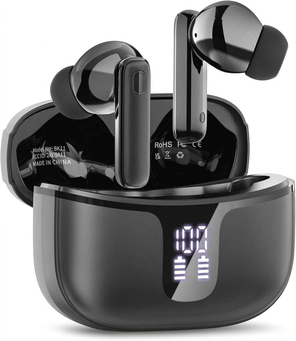 Наушники беспроводные Renimer bk11 Bluetooth 5.3 с микрофоном enc 32 ч работы IP7