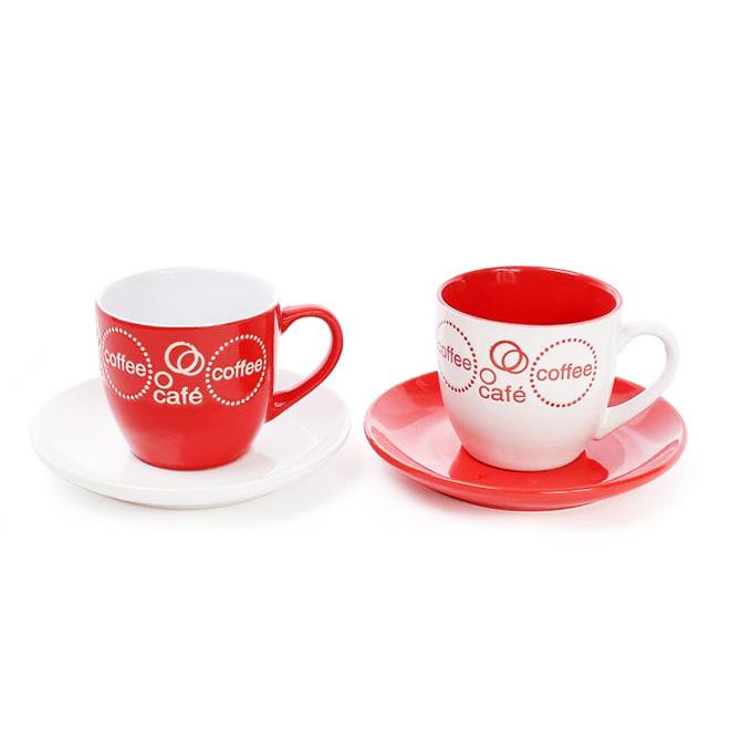 Кофейный набор Flora 2х0,25 л Красный (31338)