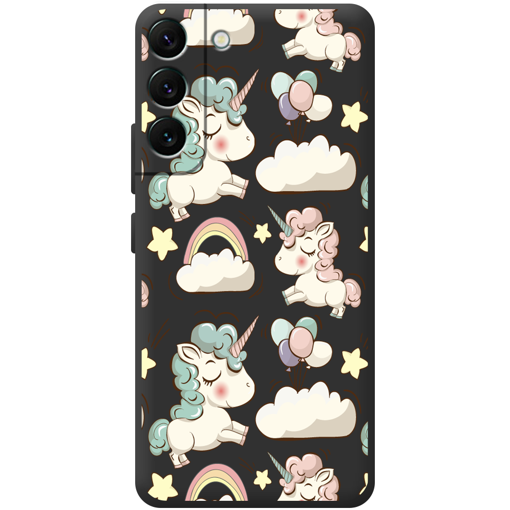 Чохол BoxFace Samsung Galaxy S22 (S901) Unicorns Чорний силікон (44180-cc2-44380) - фото 1