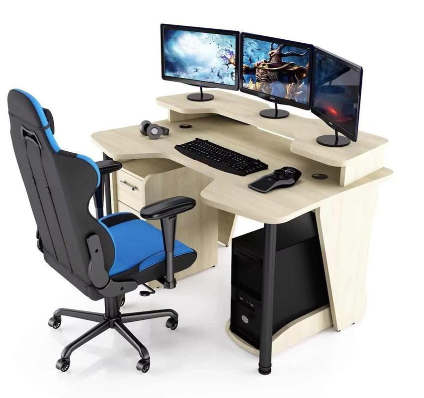 Геймерский стол COMFORT GTN12 120х87х75 см Бежевый/Клен - фото 3 Геймерский стол COMFORT GTN12 120х87х75 см Бежевый/Клен - фото 3