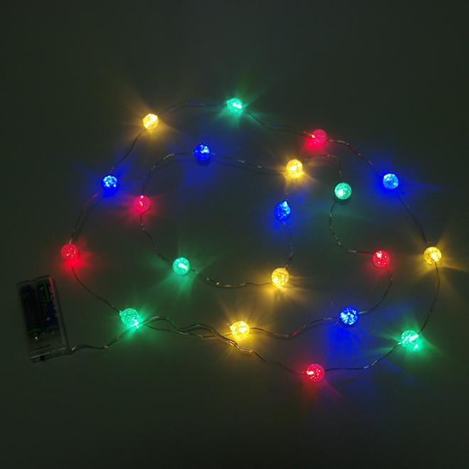 Гирлянда LED акриловая Flora Шарики 20 светодиодов 2 м Разноцветный (40304)