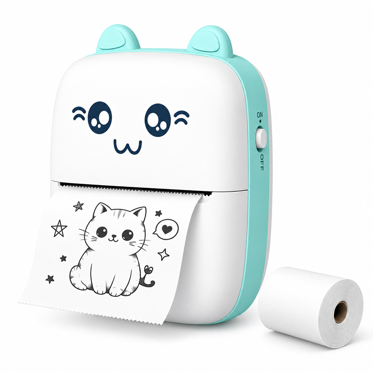Карманный термопринтер Mini Printer для смартфона Синий (64840)