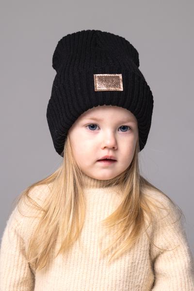 Шапка детская для девочек Джойс DV305 без подкладки 46-50 см Черный