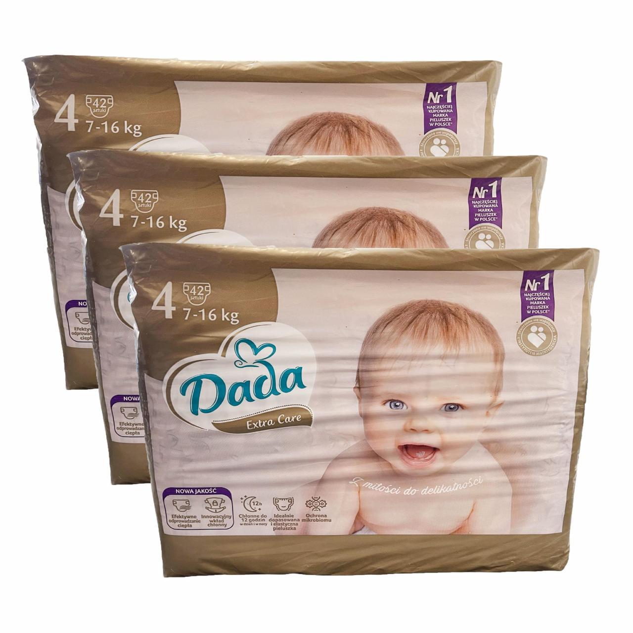 Підгузки дитячі Dada Extra Care 4 Maxi 7-16 кг 126 шт. (2398244988)