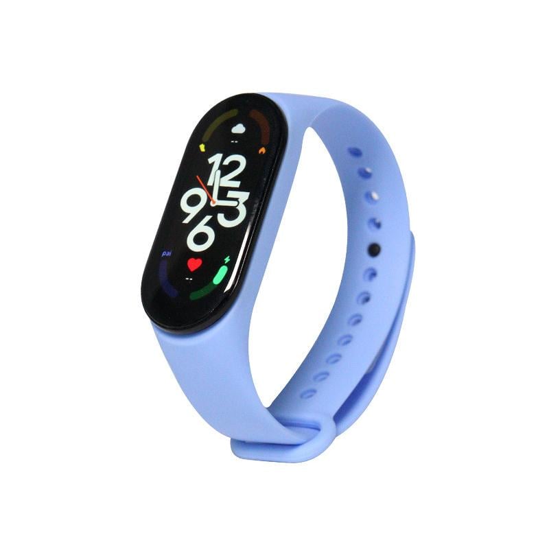 Ремінець Xiaomi Mi Smart Band 7/6/5 сіліконовий Блакитний/Синій (1342P)