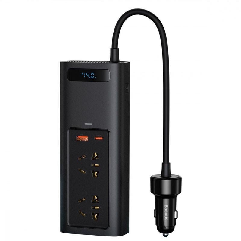 Автомобильный инвертор BASEUS In Car Inverter 150W 220V CN/EU Black (CRNBQ-A01) Автомобильный инвертор BASEUS In Car Inverter 150W 220V CN/EU Black (CRNBQ-A01)