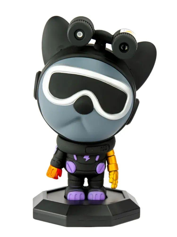 Ночник проектор Собака Космонавт звездное небо 8 режимов свечения с пультом пластиковый Серый