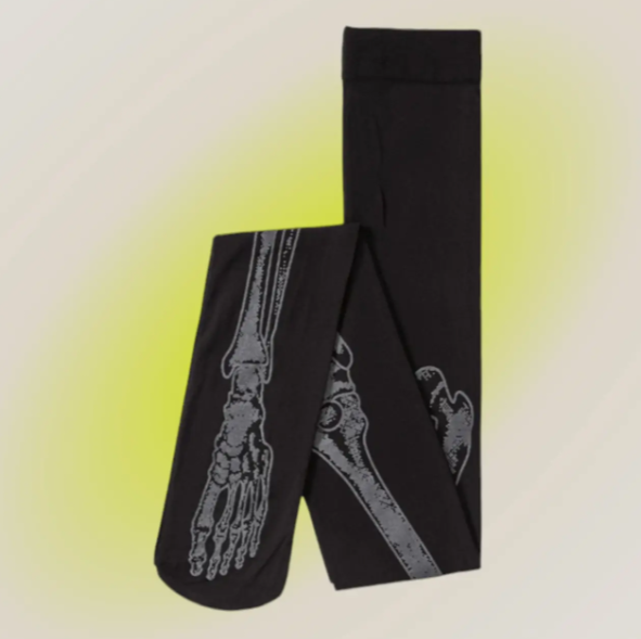 Колготки на Хэллоуин фосфорные 40 den р. 42-44 Черный (28725231) - фото 3