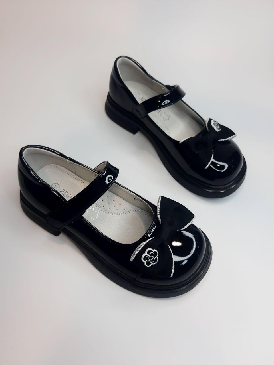 Туфлі для дівчинки Apawwa р. 31 19,3 см Чорний (5713 black) - фото 3 Туфлі для дівчинки Apawwa р. 31 19,3 см Чорний (5713 black) - фото 3