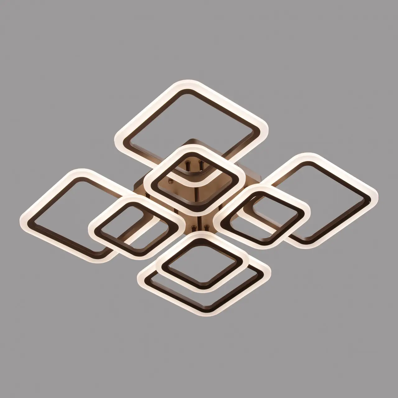 Люстра светодиодная с диммером Svet SL-5342/4+4B 3000-6000К 192W Coffe (1856328638)