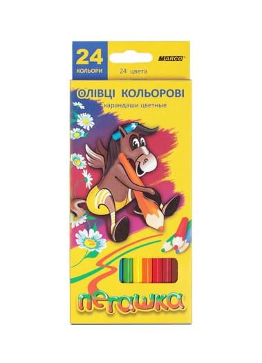 Набір шестигранних олівців Пегашка 24 кольори