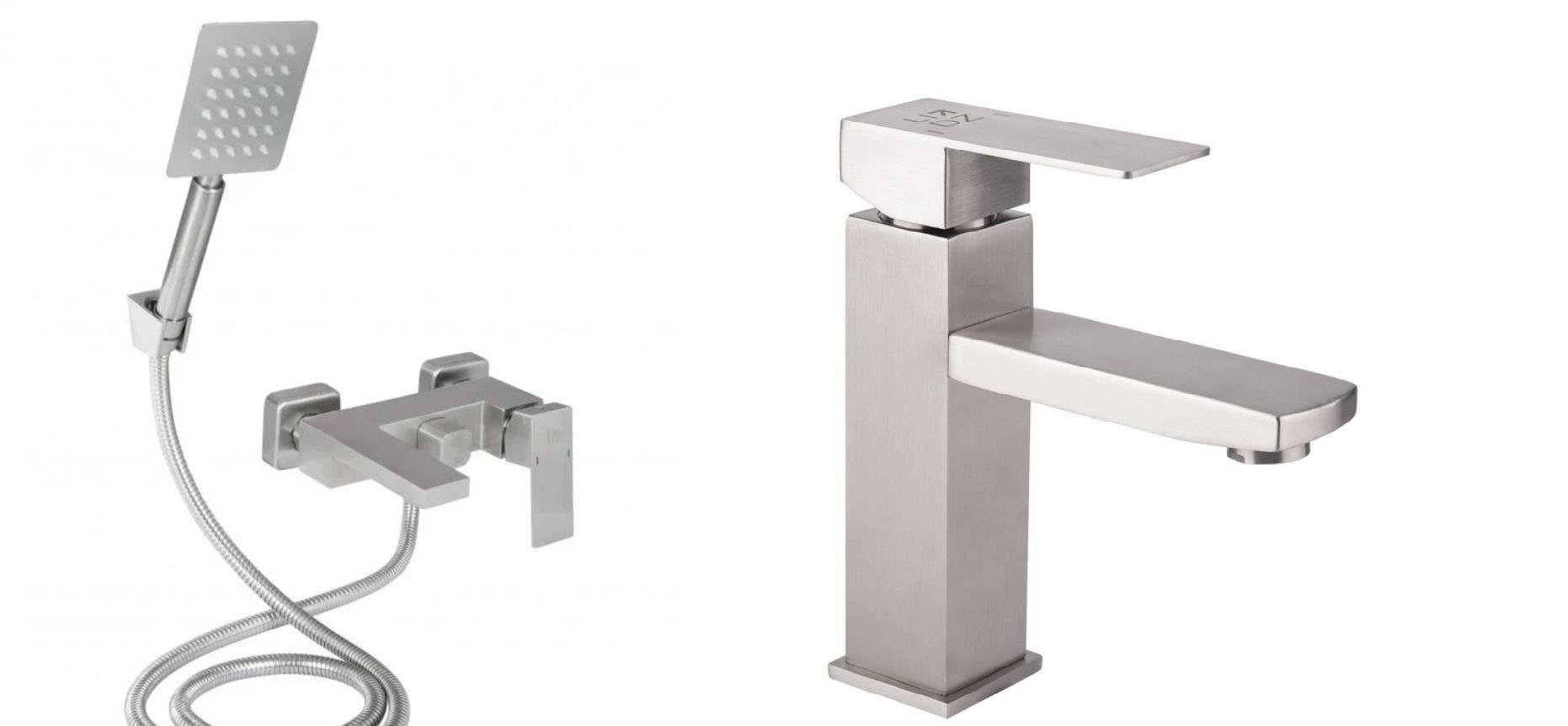 Змішувачі для ванни Lidz kubis 0061 + 001F Сатин