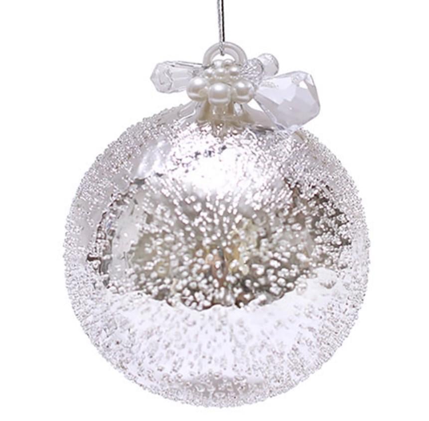 Набор шариков стеклянных 10 см 4 шт. (12928)